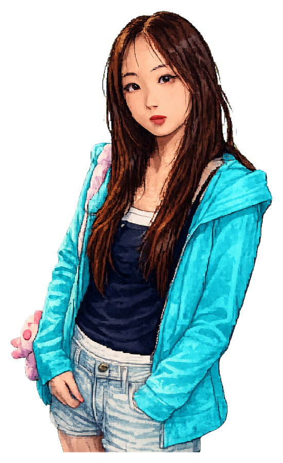 Miranda pixel portrait